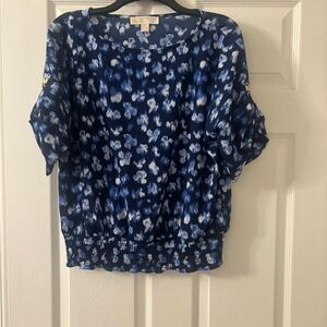 Michael Kors Navy and White Blouse